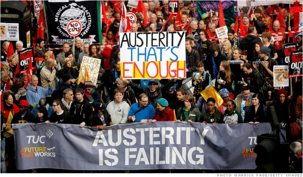 demo tegen bezuinigingen